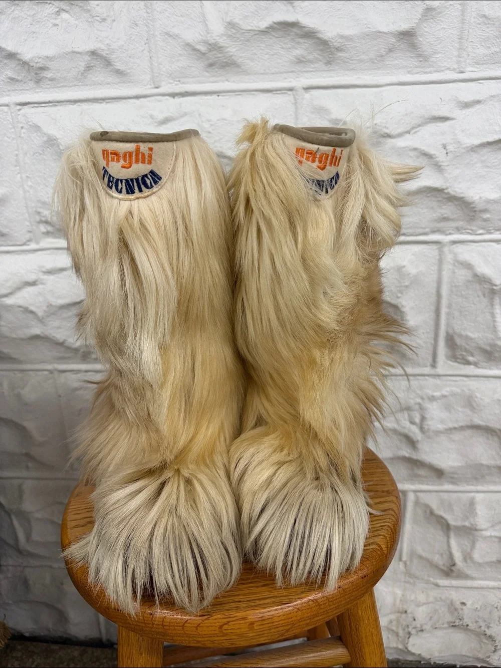 Vintage Tecnica Yaghi SD Women's Goat Hair Snow Boots Size US 7 EU 36